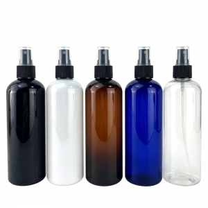 Multi Color PET Fine Mist Spray Bottle Cobalt Blue White Black Amber Boston Silk Screen Printed Screw Cap Skin Care Perfume
